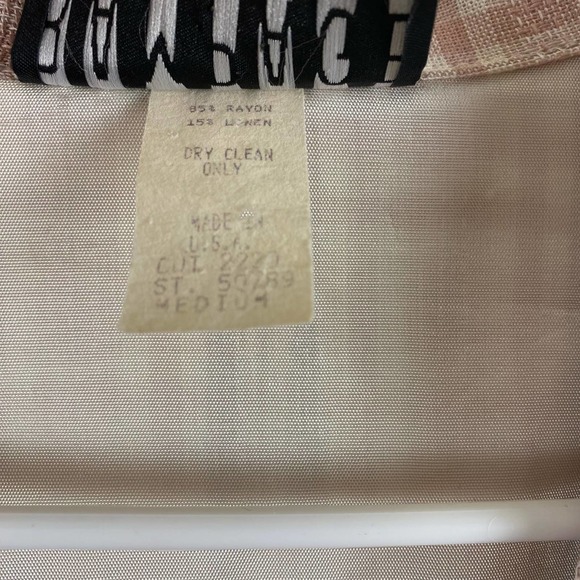 Vintage Rampage Pink Rayon Plaid Oversized Blazer - Picture 11 of 12